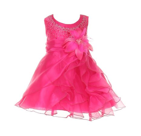 Cinderella Couture Baby Girls' Cascading Organza Rhinestone Flower Girl Dress