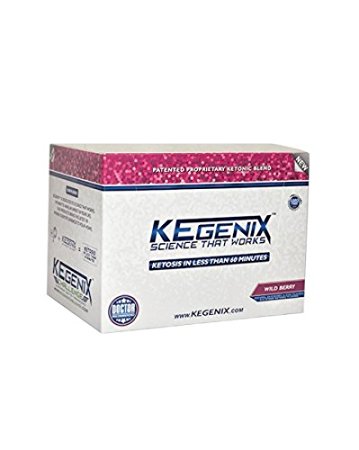 Kegenix Wild Berry - 30 day supply - Natural MCT & Green Tea Ketone & Paleo Diet Supplement - Patented Ketonic Blend - Induces Ketosis In 60 Minutes, Fat Burn & Healthy Weight Loss