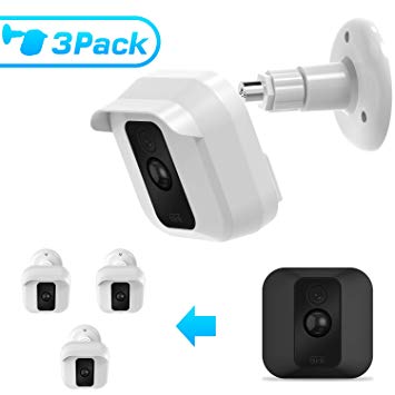 MASCARRY Blink XT Home Security Camera Wall Mount Bracket ， Weather Proof 360 Degree Protective Adjustable Indoor Outdoor Mount Cover Case Blink XT Camera (White(3 Pack))