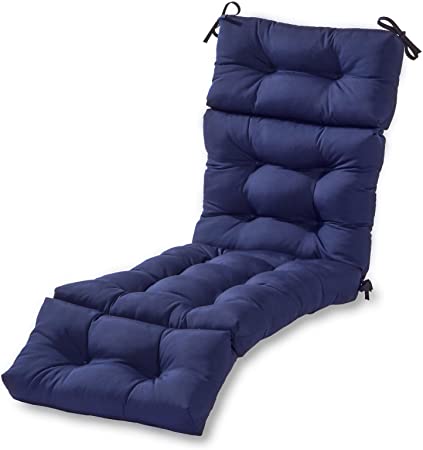 Greendale Home Fashions AZ4804-NAVY Midnight 72 x 22-inch Outdoor Chaise Lounge Cushion