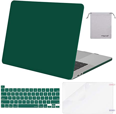 MOSISO MacBook Pro 16 inch Case 2020 2019 Release A2141, Plastic Hard Shell Case & Keyboard Cover & Screen Protector & Storage Bag Compatible with MacBook Pro 16 inch with Touch Bar, Peacock Green