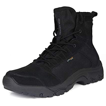 FREE SOLDIER Outdoor Men's Lightweight Desert Tactical Boots Durable Breathable Backpacking Boots