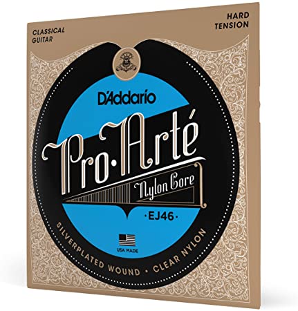 D'Addario EJ46 Pro-Arte Nylon Classical Guitar Strings, Hard Tension