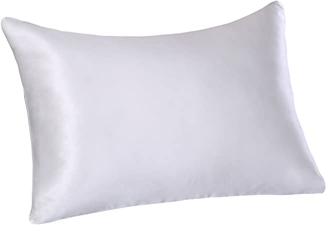 Tim & Tina 100% Pure Mulberry Luxury Silk Satin Pillowcase,Good for Skin and Hair (Toddler/Travel(14"*19"), Ivory)