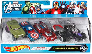 Hot Wheels Marvel Avengers Assemble Avengers 5-Pack [Amazon Exclusive]