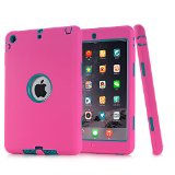 iPad Mini Case Vogue Shop 3in1 Hybrid Case Cover for iPad Mini 1 2 3 Hard Cover for iPad Mini Printed Design Pc Silicone Hybrid High Impact Defender Case Combo Hard Soft Case Cover RoseTeal