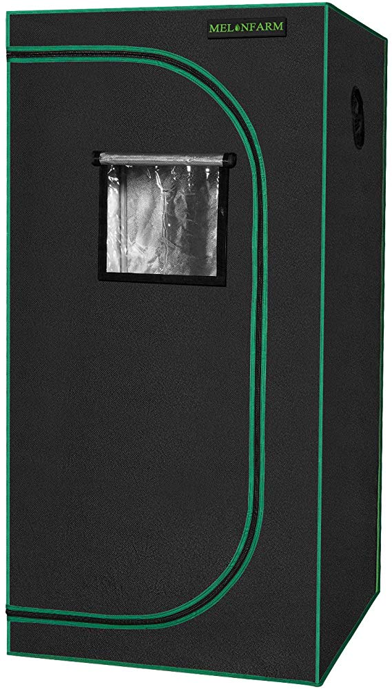 MELONFARM Grow Tent 32"x32"x63''Reflective 600D Mylar Hydroponic with Observation Window, Floor Tray and Tool Bag for Indoor Plant Growing