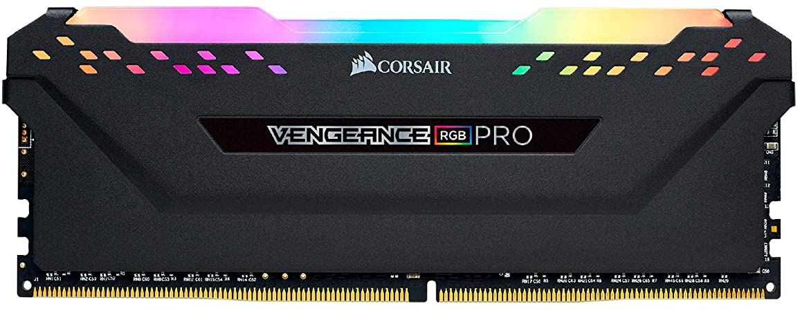 Corsair Vengeance RGB Pro 32GB (4x8GB) DDR4 4000 (PC4-32000) C18 AMD Optimized Memory – Black