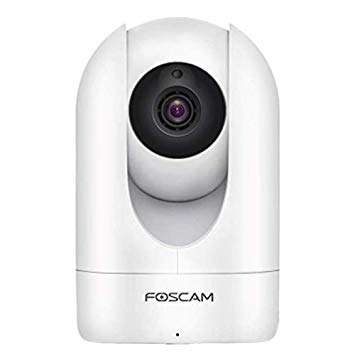 Foscam R2C WiFi Camera 1080P HD, Free Cloud Storage, Motion/Sound Sensor, Pan/Tilt, Night Vision, IP Home Security Camera System, White (Renewed)