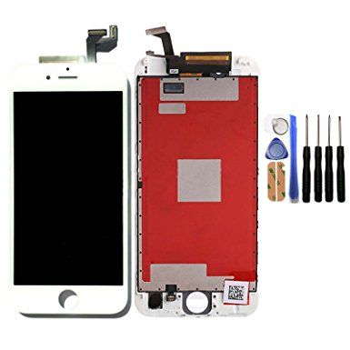cellphoneage For iPhone 6S 4.7 Inch New LCD Touch Screen Replacement With 3D Touch White Digitizer Glass Disply Assembly Replacement   Free Repair Tool Kits (White)