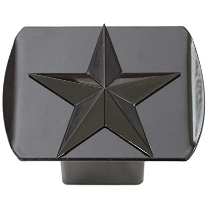 Texas Lone Star 3d Black Emblem on Black Trailer Metal Hitch Cover Fits 2" Receivers