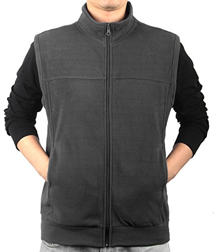 iLoveSIA Men's Full-Front-Zip Fleece Vest 5469