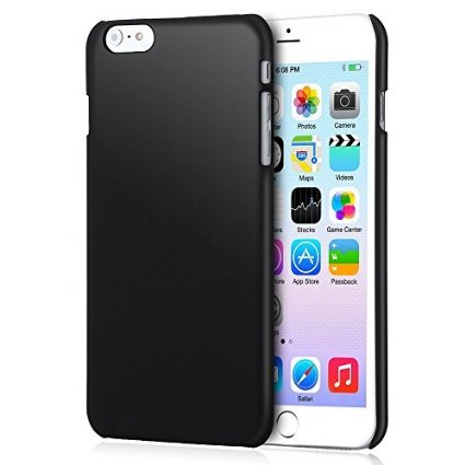 iPhone 6 Plus Case - Noot® Basics Ultra Slim Fit Smooth Black [Perfect Fit] Hard Cover Case for Apple iPhone 6 Plus 6  with 5.5 inch Screen - Black - Eco Friendly Packaging - Lifetime Warranty