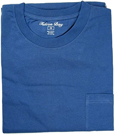 Falcon Bay Big & Tall Men's 100% Cotton Pocket T-Shirt