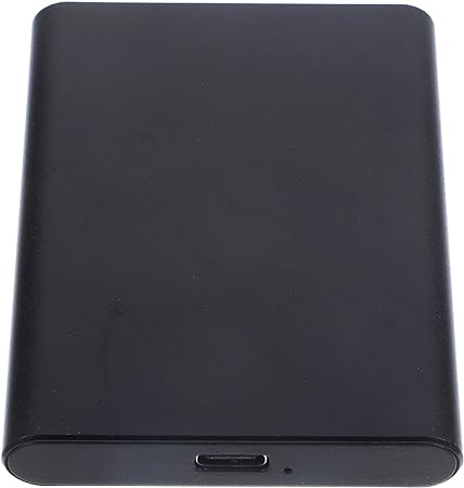 Hemobllo 64GB Portable External SSD - Mini External Solid State Drive USB 3.1 Type C External SSD Metal Hard Drive, Black