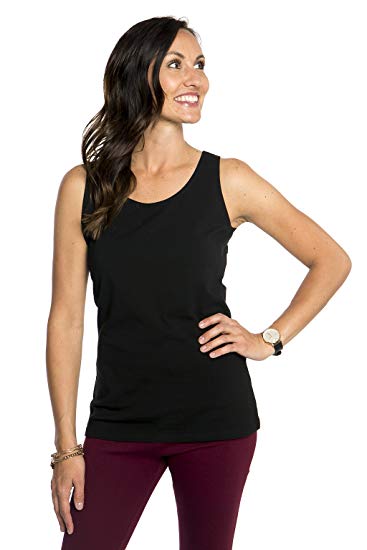 Heirloom Tank Top USA Made for Women Thick Strap Comfortable Layering Shirt Dressy Active Wear
