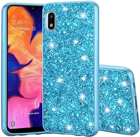 Ranyi Case Compatible for Gabb Phone Plus, Glitter Sparkle Bling Shiny Diamond Rhinestone Case with Flexible Electroplated Bumper Girl Women Case Cover Compatible with Gabb Phone Plus 5.83" -Blue