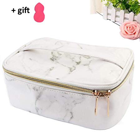 Marble Make Up Bag Cosmetic Brush Bag with Fashionable Pattern Design for Women or Girls