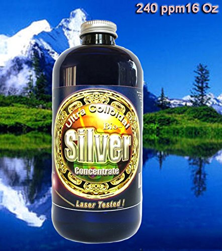 Silver Colloid (in Structured Water) 16 Oz. 240 ppm, Silver Mountain Minerals (Most Bioavailable)