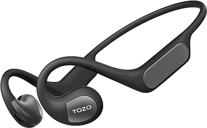 TOZO OpenReal True Wireless Earbuds Bluetooth 5.3 Touch Control Open Ear Earbuds Dual-Mic Call Noise Reduction Headphones with Premium Sound, Air Conduction Sport Earbuds for Running Cycling Hiking