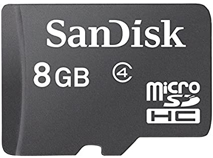 SanDisk 8GB Class 2 microSDHC Memory Card w/Adapter