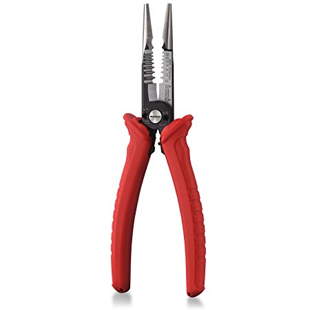 Neiko 02038A 6-in-1 Wire Service Tool | Gripper Crimper Stripper Cutter 7" Electrician Plier