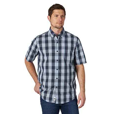 Wrangler Authentics Men’s Short Sleeve Plaid Woven Shirt