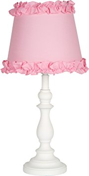 Princess 'Girls Table or Desk Lamp with Pink Ruffle Shade