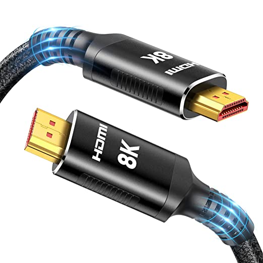 HDMI 2.1 Cable 2m - Snowkids 8K Ultra HighSpeed 8K@ 60Hz and 4K@ 120 Hz,Up to 48Gbps, Dynamic HDR10  , VRR, For PS5 Konsole DTS: X, eARC,HDCP