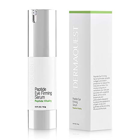 DermaQuest Peptide Vitality Peptide Eye Firming Serum for Puffy Eyes - Fine Lines and Wrinkles Reducer, 0.5 fl. oz.