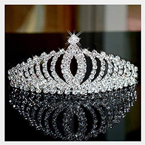 Lalang Wedding Bridal Princess Crystal Rhinestone Prom Hair Tiara Crown