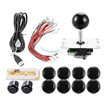 XCSOURCE Zero Delay Arcade Game USB Encoder PC Joystick DIY Kit for Mame Jamma & Other PC Fighting Games AC426