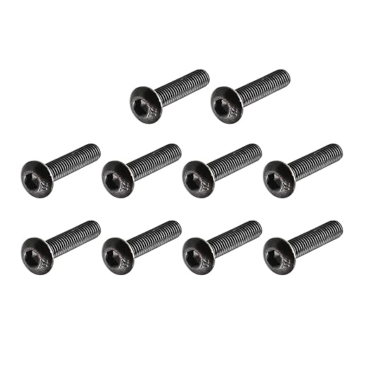 sourcingmap M3x14mm Thread Button Head Hex Socket Cap Screw Bolt 100pcs