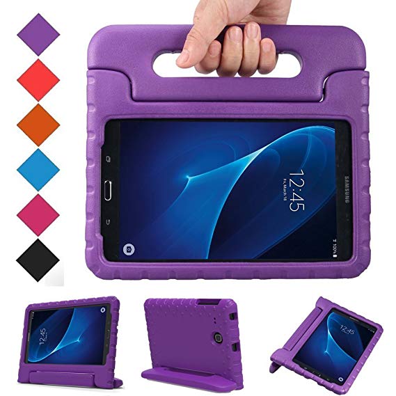 BMOUO Kids Case for Samsung Galaxy Tab A 7.0 - EVA ShockProof Case Light Weight Kids Case Super Protection Cover Handle Stand Case for Kids Children for Samsung Galaxy Tab A 7-inch Tablet - Purple
