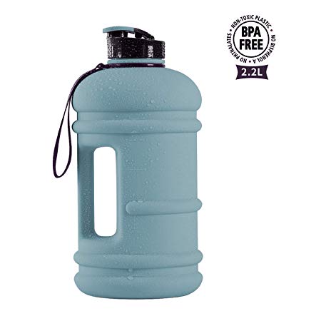 Dishwasher Safe 73OZ/2.2L Big Reusable Sports Water Bottle with Motivational Time Marker Water Jug Container Large Water Canteen BPA Free Leak-proof for Gym Fitness Athletic Outdoor Camping Hiking…