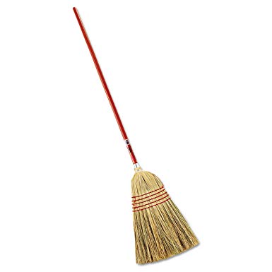 Rubbermaid FG638100 Red 1-Inch Handle Standard Corn Broom