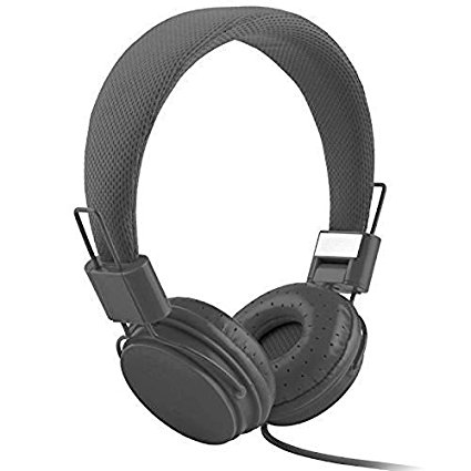 Headphones, Wim EP05 Headphones, Lightweight Stereo Foldable Headphones with Microphone and Remote Control 3.5mm Cartoon Headset Dj Headphones for Kids/Adults (Black)