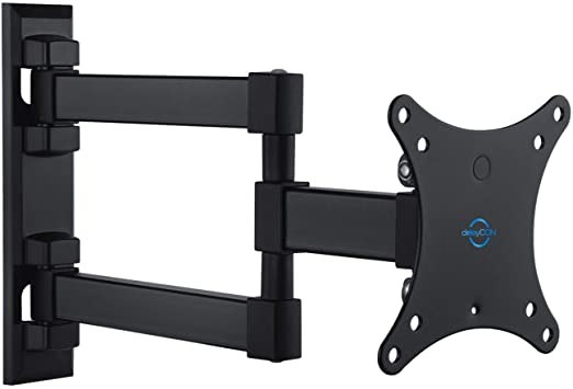 deleyCON Universal TV Wall Mount 13"-27" (33-69cm) Pivotable and Inclinable - 20kg - to VESA 100x100 Plasma LCD LED OLED TFT Television Mount Full Motion