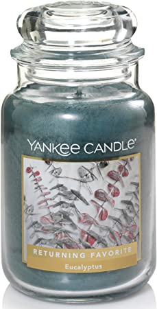 Yankee Candle Eucalyptus Scented Premium Paraffin Grade Candle Wax with up to 150 Hour Burn Time, Large Jar