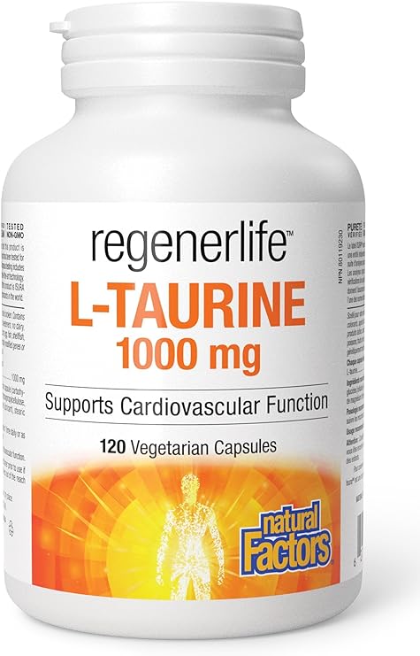 L-Taurine 1000 mg Regenerlife, 120 Capsules