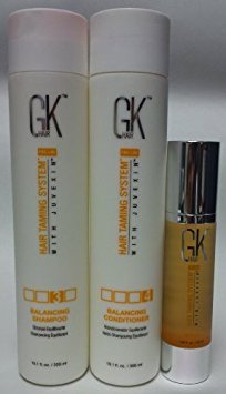 Gk Global Keratin Balancing Shampoo 10.1 Oz. Conditioner 10.1 Oz. And Anti-Frizz Smoothing Serum 1.69 Oz