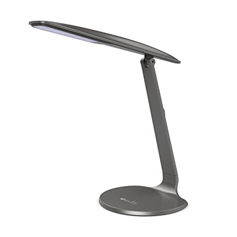 OxyLED T35 Dimmable LED Desk Lamp, Office Lamp with USB Charging Port, Eye-caring Touch Control Modern Table Lamp, Portable Lamp for Power Bank Laptop Tablets Reading Working, 16 LED, Warm White