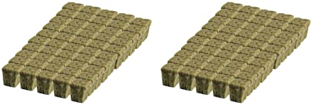 Grodan 1" x 1" Starter Plug Rockwool Hydroponic Grow Media (50 Cubes) (Тwо Расk)