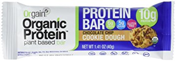 Orgain Organic Protein Bar, Chocolate Chip Cookie Dough, 12 Count
