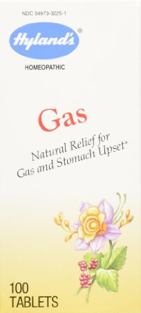 Hyland's Gas Relief Tablets, Natural Relief for Gas and Upset Stomach, 100 Count