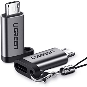 UGREEN Adapter USB C auf Micro USB 2 Pack USB C Buchse auf Micro USB Stecker Micro USB auf Typ C Adapter Kompatibel mit Galaxy S7 S7 Edge Xiaomi Mi A2 Lite LG K8 Huawei P Smart Y6 Y9