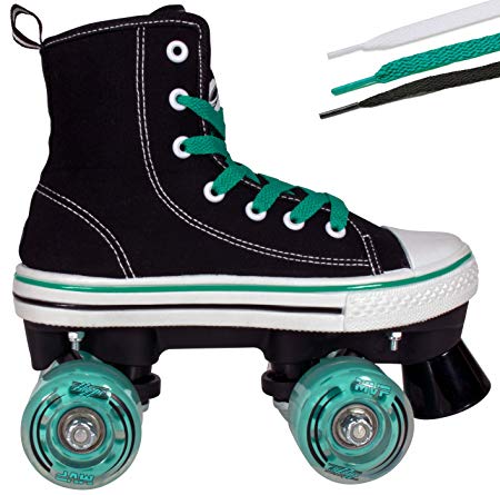Hype Roller Skates for Girls and Boys MVP Kid’s Unisex Quad Roller Skates with High Top Shoe Style for Indoor/Outdoor
