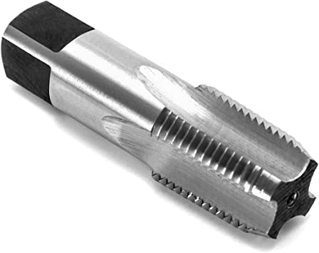 QWORK 1/2" - 14 NPT Pipe Tap, Carbon Steel, for Clean and Re-thread Damaged or Jam Pipe Threads