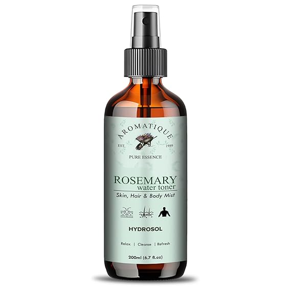 Aromatique Rosemary Water For Hair Growth,Hydrosol/Toner/Mist For Glowing Skin 200ml