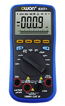 OWON B35T  multimeter with True RMS measurement, Bluetooth BLE 4.0 (Android and iOS) and offline data recording function